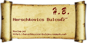 Herschkovics Bulcsú névjegykártya