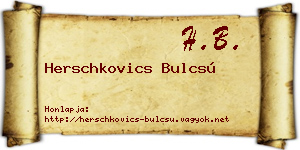 Herschkovics Bulcsú névjegykártya
