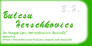 bulcsu herschkovics business card